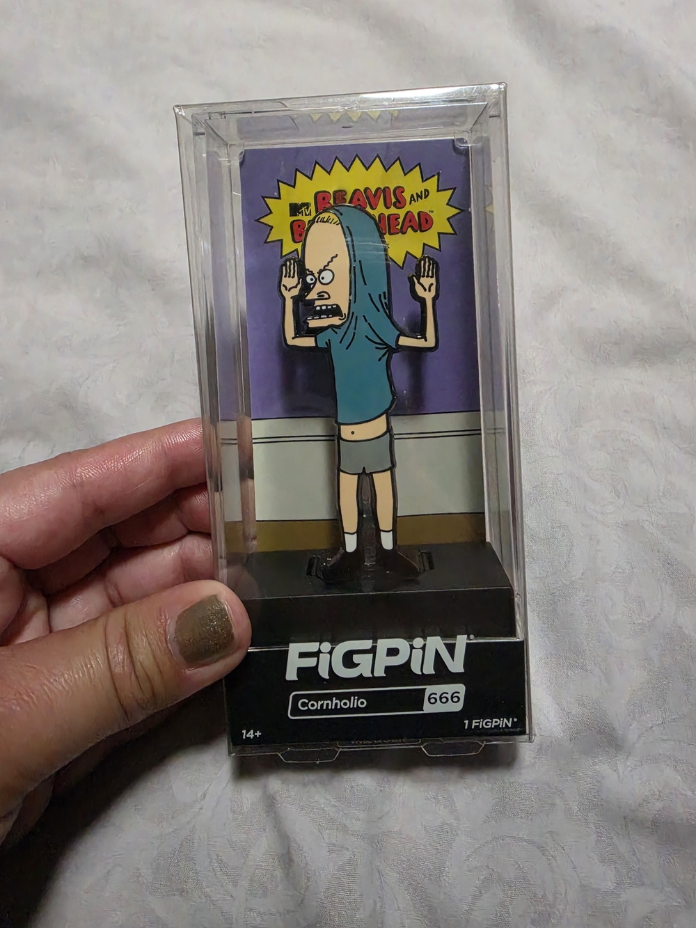 FiGPiN Cornholio Enamel Brooch Pin - Blue